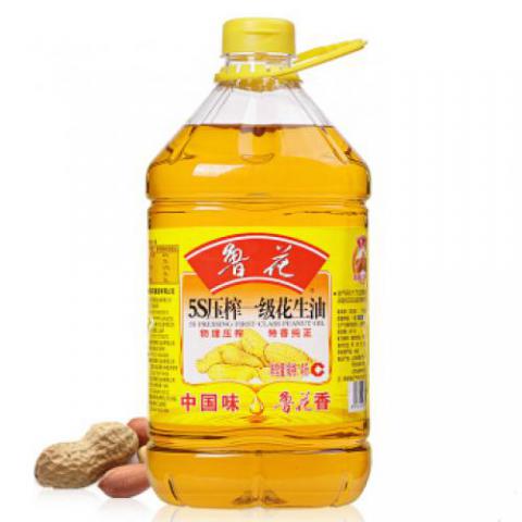 魯花 食用油 5S 物理壓榨 壓榨一級 花生油4L （新老包裝隨機發放）