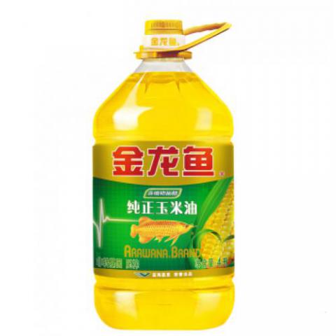 金龍魚 食用油 非轉基因 壓榨 一級 純正玉米油4L（新老包裝隨機發貨）