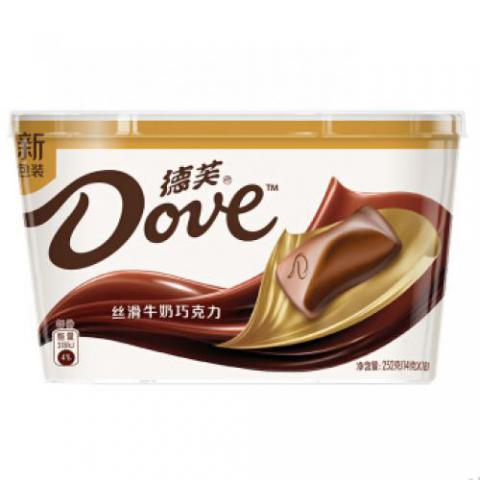 德芙 Dove巧克力分享碗裝 絲滑牛奶巧克力 婚慶糖果員工福利 252g