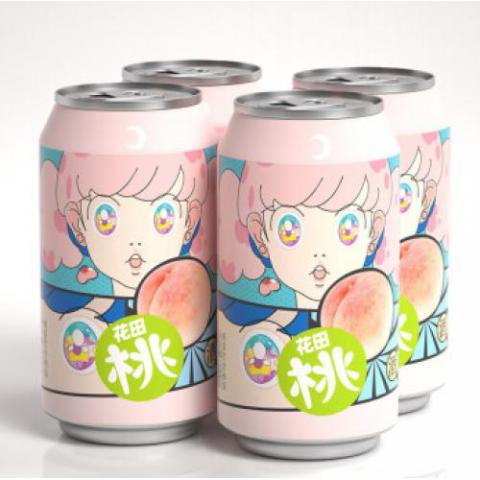 蜜桃起泡酒 微醺小酒 桃子酒 水蜜桃起泡酒 低度起泡果酒 果味果汁酒 4罐裝